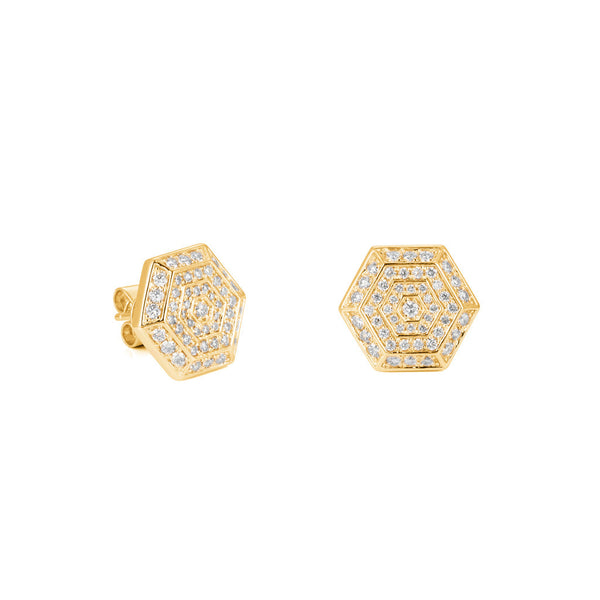 Aurora Hexagonale Diamond Earrings