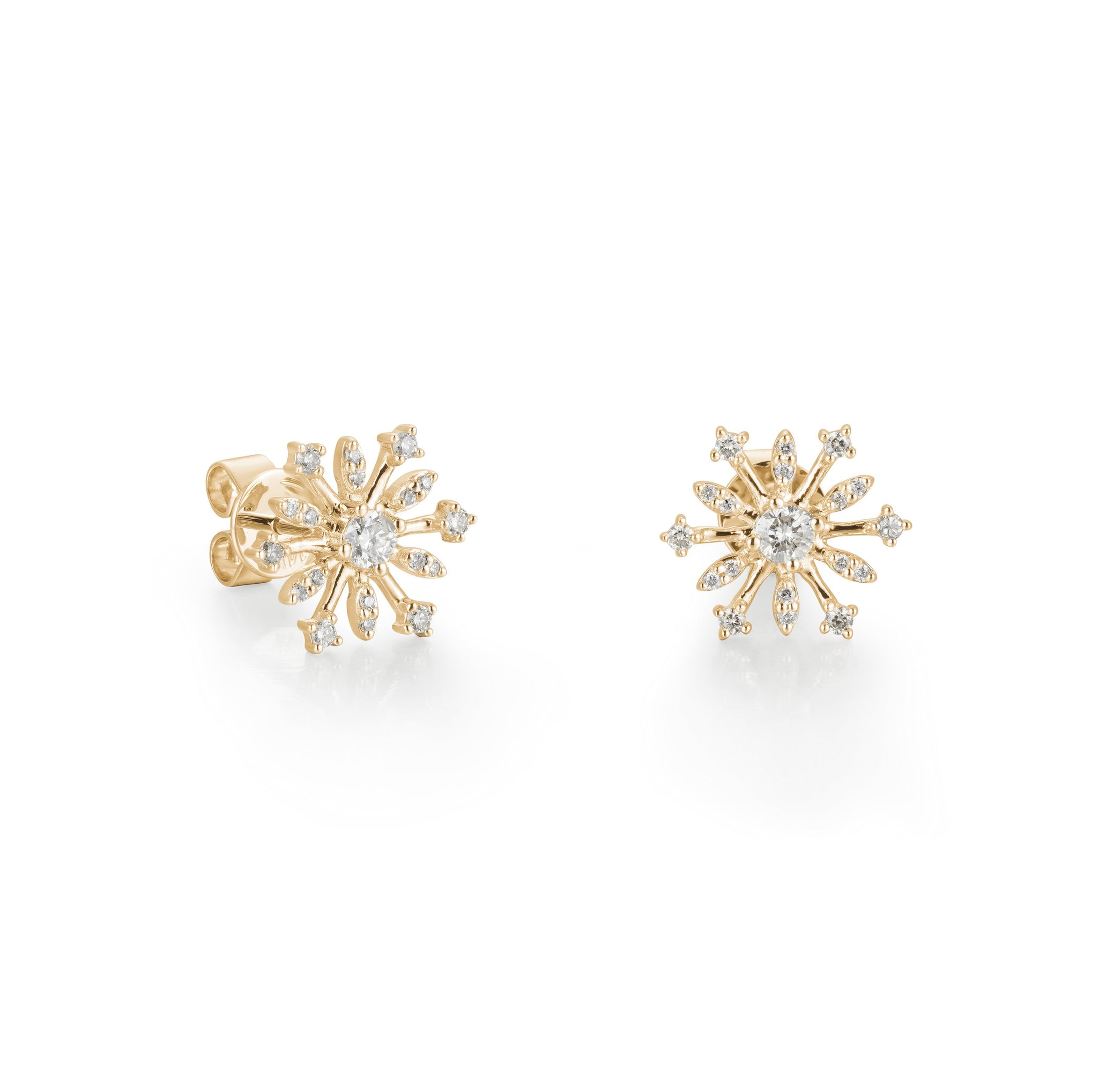 Icy Snowflakes Diamond Earrings