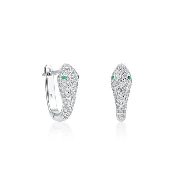 Diamond Serpent Earrings