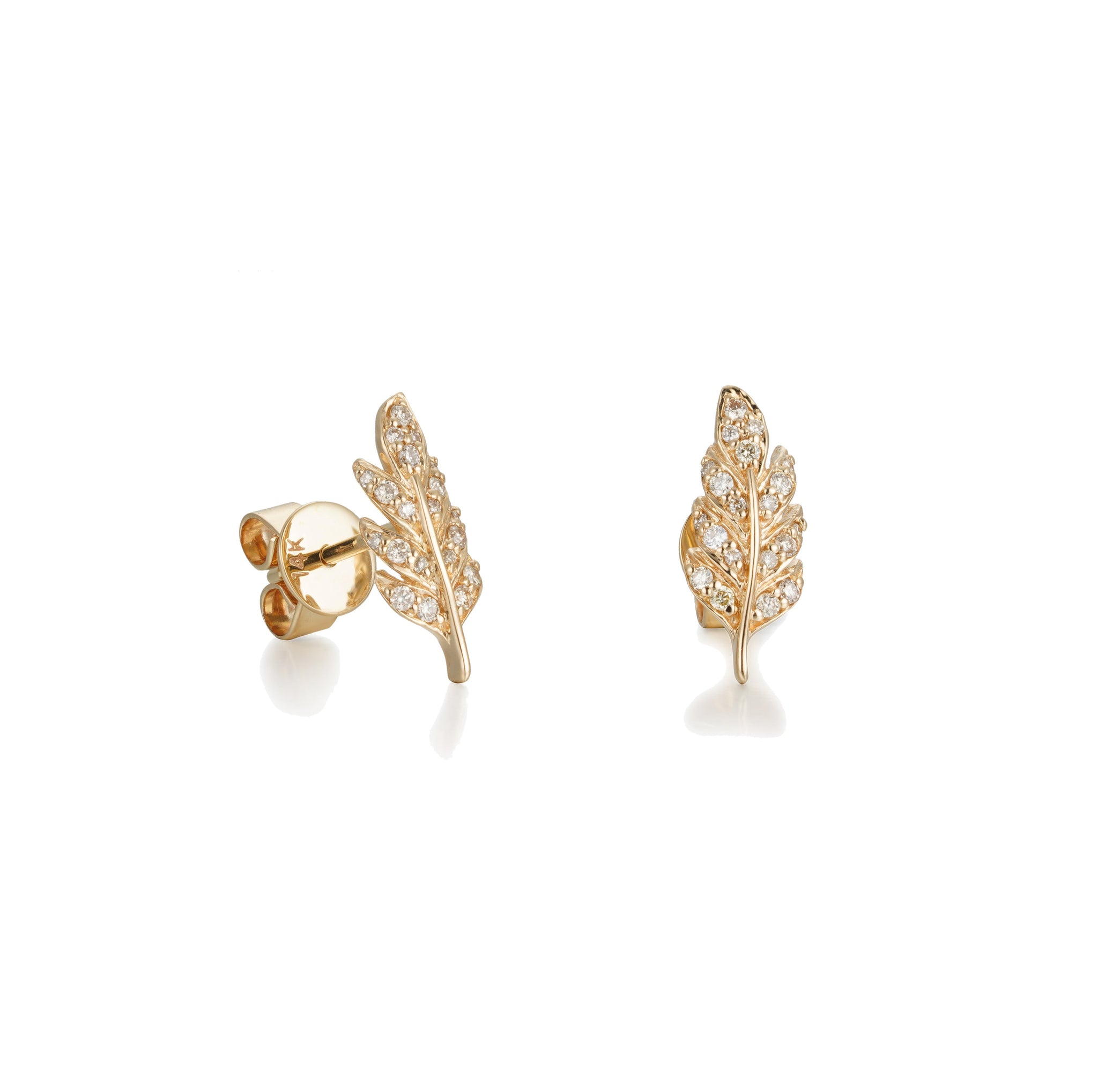 Leafy Diamond Earrings