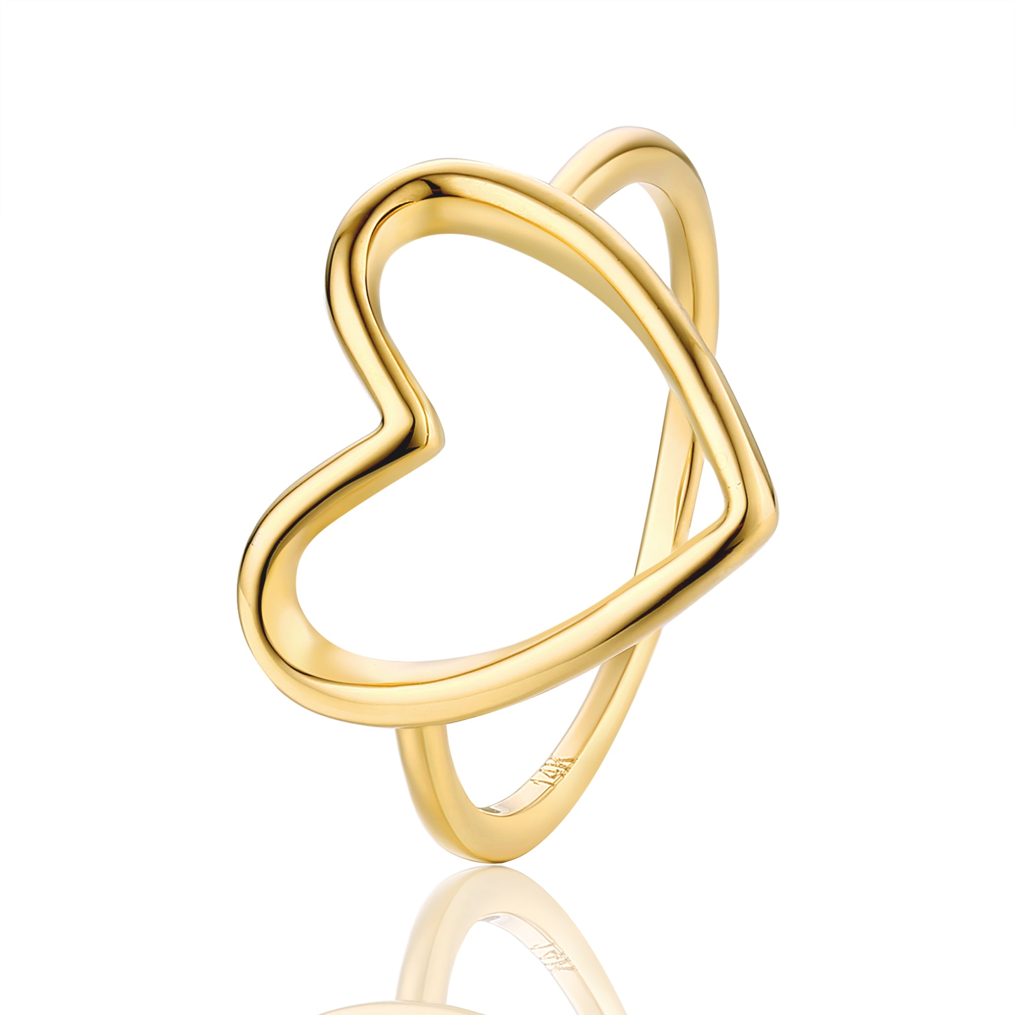 Gold Halo Heart Ring