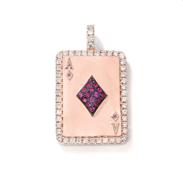 Ace of Bling Card Pendant
