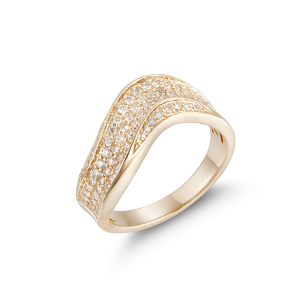 Luxe Wave Diamond Ring
