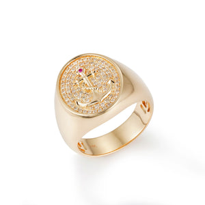 Mariner's Diamond Signet Ring