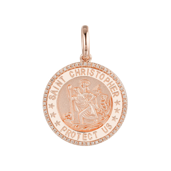 Saint Christopher's Protection Diamond Pendant