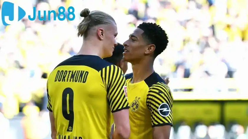Bellingham và Haaland có mối quan hệ thân thiết khi cả hai từng là đồng đội tại Dortmund (Ảnh: Bundesliga).